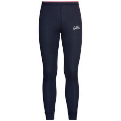 Legginsy do biegania damskie Odlo Base Layers. Niebieskie legginsy damskie Odlo, bez wzorów, z poliesteru. Za 134.55 zł.
