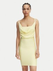 Guess Sukienka koktajlowa W6GK83 Z0686 Żółty Slim Fit. Żółte sukienki damskie Guess, m, z aplikacjami, z wiskozy, wizytowe, bez kołnierzyka, bez ramiączek. Za 614.99 zł.