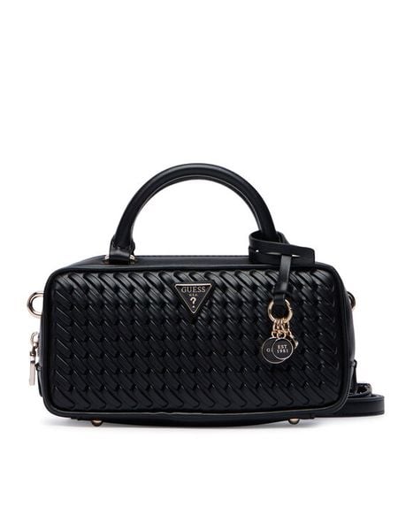 Guess Torebka Kora Mini HWWG97 48760 Czarny. Czarne torebki klasyczne damskie Guess, z aplikacjami, ze skóry, bez dodatków. Za 634.99 zł.