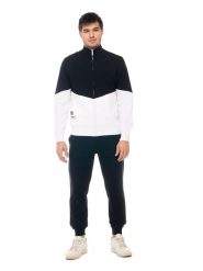 Bluza z bawełna z zamek błyskawiczny na co dzień. Brązowe bluzy bez kaptura damskie LEONE 1947 APPAREL, xs, z bawełny. Za 273.65 zł.