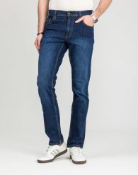 Męskie Spodnie Jeansowe Mustang Style Washington Straight Denim Blue 1018017 5000 882. Niebieskie spodnie materiałowe męskie Mustang, bez wzorów, z denimu. Za 189.99 zł.