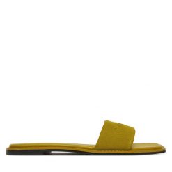 Klapki Calvin Klein. Zielone klapki damskie CALVIN KLEIN, bez wzorów, bez obcasa. Za 249.99 zł.