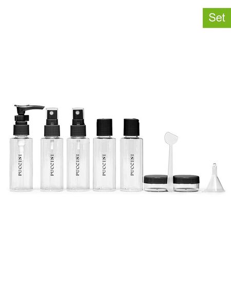 Puccini 7-częściowy zestaw w kolorze czarnym rozmiar: onesize. Czarne walizki Puccini, bez wzorów, z materiału. Za 56.79 zł.