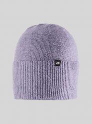 4F Czapka zimowa damska - fioletowa Uniwersalny. Fioletowe czapki zimowe damskie 4f, z dzianiny. Za 49.99 zł.