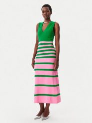 LOLA CASADEMUNT Sukienka dzianinowa LS2516005 Zielony Slim Fit. Zielone sukienki damskie lola casademunt, l, bez wzorów, z dzianiny, bez kołnierzyka, bez ramiączek. Za 319.99 zł.