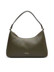 Calvin Klein Torebka Foil Logo Small Shoulder Bag LV04F3890G Zielony ciemny. Zielone torebki klasyczne damskie CALVIN KLEIN, bez wzorów, ze skóry, bez dodatków. Za 369.99 zł.