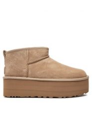 Ugg Śniegowce Classic Ultra Mini Platform 1135092 Beżowy. Brązowe śniegowce damskie Ugg, ze skóry. Za 819.00 zł.