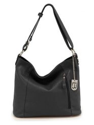 Lucca Baldi Skórzana torebka "Vercelli" w kolorze czarnym rozmiar: onesize. Czarne torebki klasyczne damskie Lucca Baldi, bez wzorów, z materiału, bez dodatków. Za 304.99 zł.