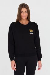 MOSCHINO Czarna bluza z misiem. Czarne bluzy bez kaptura damskie MOSCHINO, s. W wyprzedaży za 799.99 zł.