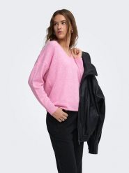 ONLY Sweter w kolorze jasnoróżowym rozmiar: M. Różowe swetry klasyczne damskie Only, m, bez kołnierzyka. Za 85.45 zł.