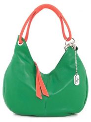 Anna Morellini Skórzana torebka "Alba" w kolorze zielonym - 38 x 34 x 10 cm rozmiar: onesize. Zielone torebki klasyczne damskie Anna Morellini, bez wzorów, z materiału, bez dodatków. Za 291.51 zł.