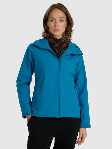 4F Kurtka przejściowa membrana 5000 damska - turkusowa S. Niebieskie kurtki damskie 4f, m, bez wzorów, z dzianiny, z kapturem. W wyprzedaży za 249.99 zł.