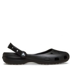 Baleriny Crocs. Czarne baleriny damskie Crocs, bez wzorów, bez obcasa. Za 189.99 zł.