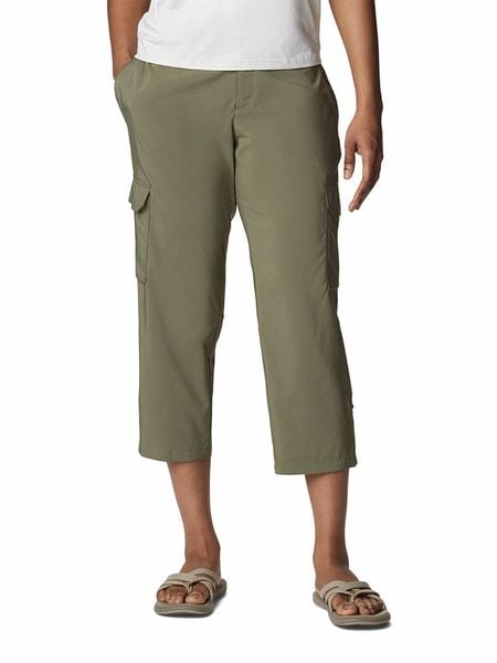 Columbia Rybaczki funkcyjne "Silver Ridge Utility™" w kolorze khaki rozmiar: 34. Brązowe spodnie dresowe damskie Columbia, bez wzorów, z materiału. Za 74.28 zł.