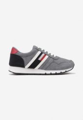 Niebieskie Buty Sportowe z Perforacją i Ozdobnymi Wstawkami Wesita. Niebieskie buty sportowe na co dzień męskie Born2be, bez zapięcia. Za 109.99 zł.