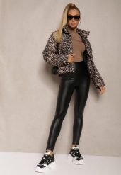 Czarne Legginsy z Ekoskóry High Waist z Imitacjami Kieszeni Salabria. Czarne legginsy damskie Renee, l, bez wzorów, z jeansu. Za 49.99 zł.