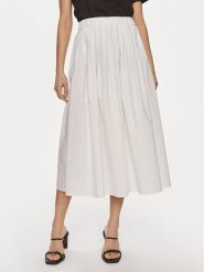 ViCOLO Spódnica midi TB0195 Biały Regular Fit. Białe spódniczki damskie ViCOLO, bez wzorów, z bawełny, midi. Za 229.99 zł.