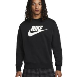 Bluza dresowa sportowa męska Sportswear Club Fleece. Czarne bluzy bez kaptura męskie Nike, m, z bawełny. Za 199.99 zł.