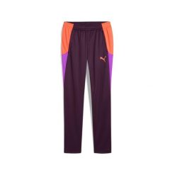 Damskie spodnie piłkarskie IndividualBLAZE PUMA Midnight Plum Purple. Fioletowe spodnie materiałowe damskie Puma, bez wzorów, sportowe. W wyprzedaży za 146.85 zł.