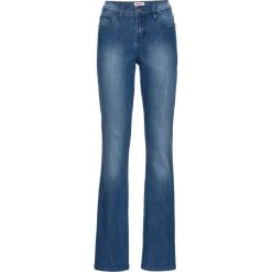Wygodne dżinsy ze stretchem BOOTCUT bonprix niebieski. Niebieskie jeansy damskie bonprix. Za 74.99 zł.