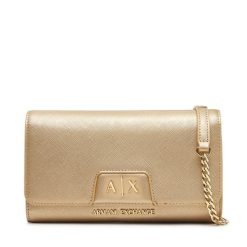 Torebka Armani Exchange. Żółte torebki klasyczne damskie Armani Exchange, bez wzorów, wizytowe, bez kołnierzyka, bez ramiączek. Za 429.99 zł.