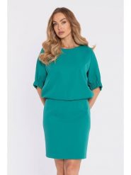 Made of emotion Sukienka w kolorze turkusowym rozmiar: L. Niebieskie sukienki damskie Made Of Emotion, l, bez wzorów, bez kołnierzyka, bez ramiączek, mini. Za 254.99 zł.