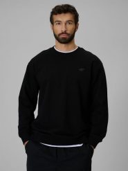 4F Bluza dresowa regular bez kaptura męska - czarna XXL. Czarne bluzy bez kaptura męskie 4f, m, z dresówki. Za 149.99 zł.