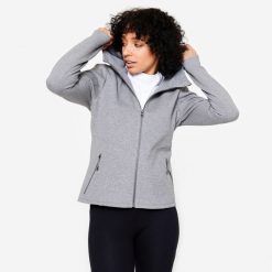Bluza z kapturem damska Domyos Gym & Pilates. Szare bluzy sportowe damskie DOMYOS, xl, z bawełny. W wyprzedaży za 99.99 zł.