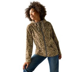 Damska Kurtka Bayletta Leopard Print Waterproof Jacket. Czarne kurtki damskie Regatta, l, z aplikacjami, z dżerseju, z kapturem. Za 272.99 zł.