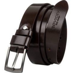 Pasek męski wąski Rovicky brązowy PLW-R-1 BROWN. Brązowe paski męskie ROVICKY, bez wzorów, z jeansu. Za 43.00 zł.