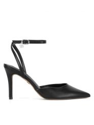 Nine West Szpilki CD23029-3 Czarny. Czarne szpilki Nine West, bez wzorów, z materiału, bez obcasa. Za 229.99 zł.