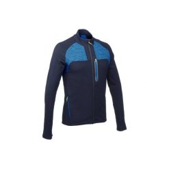 Bluza polarowa FH500 Helium męska. Niebieskie bluzy bez kaptura męskie QUECHUA, m, z elastanu. Za 129.99 zł.