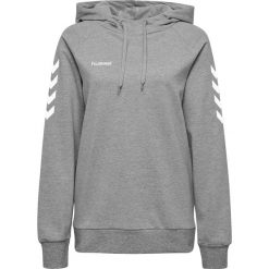 Bluza sportowa z kapturem damska Hummel Go Cotton Hoodie Woman. Szare bluzy sportowe damskie HUMMEL, l, bez wzorów, bez ramiączek, z kapturem. Za 215.50 zł.