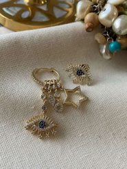 Luseera Pozłacane kolczyki z cyrkoniami rozmiar: onesize. Żółte kolczyki damskie Luseera, z cyrkonią, pozłacane. Za 43.99 zł.