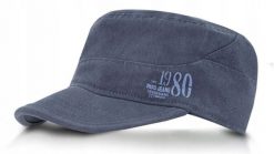 Czapka z Prostym Daszkiem (Patrolówka) - Pako Jeans - Granatowa. Niebieskie czapki męskie Pako Jeans, na lato, bez wzorów, z bawełny. Za 55.00 zł.