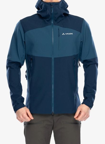 Kurtka softshell męska Vaude Roccia Softshell Jacket II. Niebieskie kurtki męskie Vaude, m, bez wzorów, z materiału, bez kaptura. Za 847.80 zł.