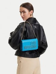 LOVE MOSCHINO Torebka JC4251PP0OKE170A Niebieski. Niebieskie torebki klasyczne damskie Love Moschino, bez wzorów, ze skóry, bez dodatków. Za 719.99 zł.