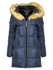 Maison Montaigne Płaszcz zimowy "Beautimai" w kolorze granatowym rozmiar: XXL. Niebieskie płaszcze damskie Maison Montaigne, na zimę, xxl, z aplikacjami, z puchu. Za 335.02 zł.