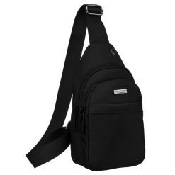 Mała torba na ramię Peterson PTN-73209 czarna. Czarne torby męskie na ramię Peterson, bez wzorów, na ramię, małe. Za 59.99 zł.
