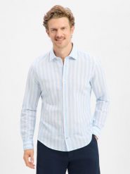 JOOP! koszula casual z zawartością lnu - Pit1 Mężczyźni Slim Fit len niebieski, 42. Niebieskie koszule męskie Joop!, m, bez wzorów, z bawełny, bez kołnierzyka, bez ramiączek. Za 479.95 zł.