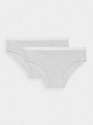 4F Bielizna figi (2-pack) damskie - szare S. Szara figi damskie 4f, s, bez wzorów, z bawełny. W wyprzedaży za 39.99 zł.