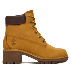 Botki Timberland. Żółte botki damskie Timberland, bez obcasa, na słupku, bez zapięcia. Za 719.99 zł.