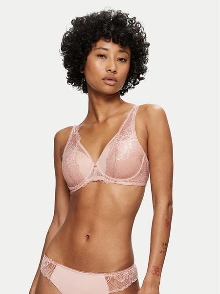 Triumph Biustonosz z fiszbiną Wild Peony Florale 10209627 Różowy. Czerwone biustonosze Triumph, bez wzorów, z syntetyku. Za 219.99 zł.