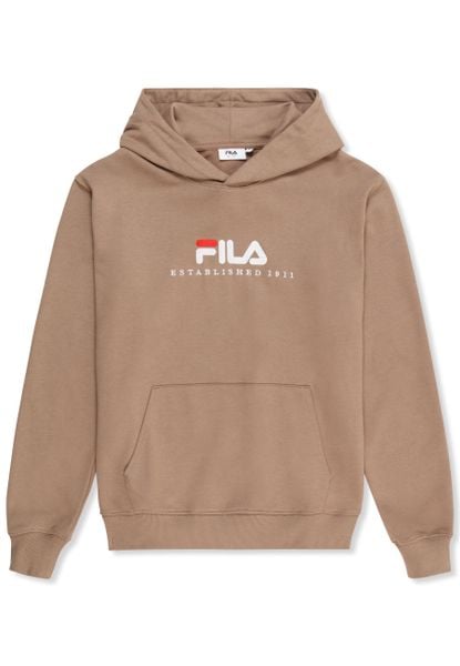 Bluza z kapturem Fila Valsera Regular Logo. Brązowe bluzy sportowe damskie Fila, l, bez wzorów, z dresówki, bez ramiączek, długie, z kapturem. Za 209.00 zł.