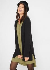 Kardigan z czystej delikatnej bawełny slub. Niebieskie kardigany damskie bonprix, bez wzorów, z bawełny. Za 82.99 zł.