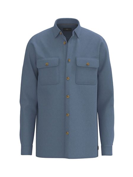 FYNCH-HATTON Kurtka koszulowa w kolorze szaroniebieskim rozmiar: M. Niebieskie kurtki męskie Fynch-Hatton, m, bez wzorów, z bawełny, bez kaptura. Za 126.99 zł.