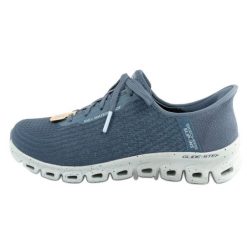 Buty Skechers Glide-Step 104571/SLT z membraną niebieskie. Niebieskie buty sportowe na co dzień damskie bez wzorów. Za 518.78 zł.