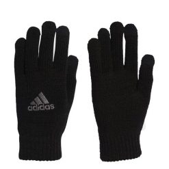 Rękawiczki Essentials. Czarne rękawiczki damskie Adidas, bez wzorów. W wyprzedaży za 59.95 zł.
