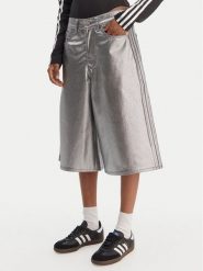 Adidas Szorty jeansowe Firebird Jorts KD2930 Srebrny Regular Fit. Szare szorty damskie Adidas, bez wzorów, z bawełny. Za 299.99 zł.