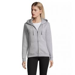 Damska bluza zapinana na zamek Sol's Spike. Szare bluzy z kapturem damskie SOL'S, s, z bawełny. Za 168.85 zł.